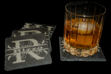 Load image into Gallery viewer, Engraved Slate Coaster Set