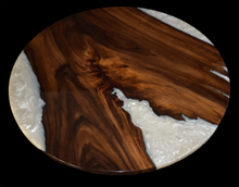 Load image into Gallery viewer, Custom Monkey Pod wood Epoxy table
