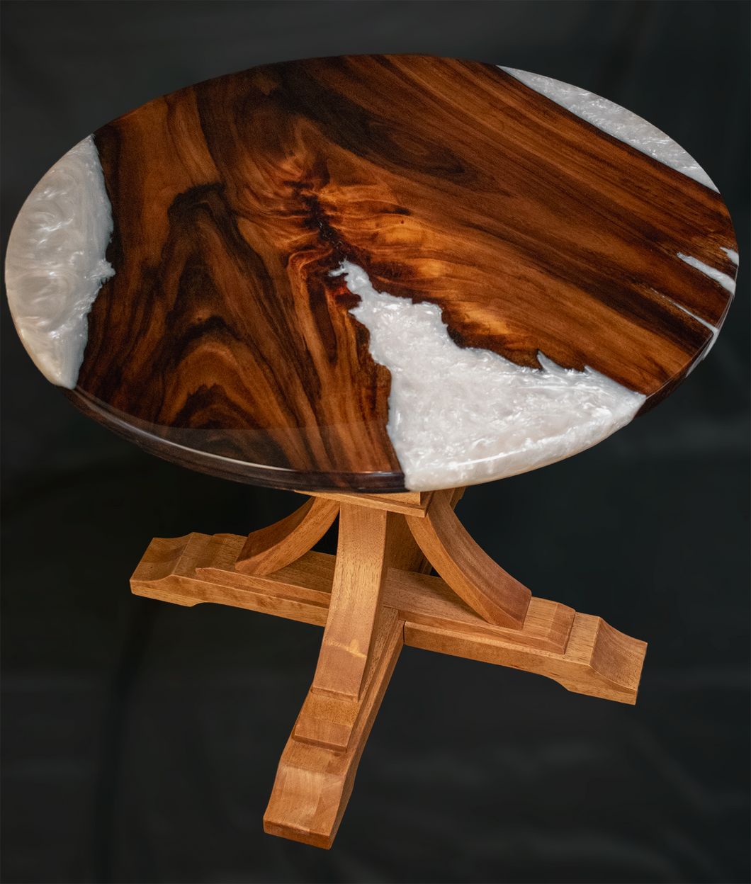 Custom Monkey Pod wood Epoxy table