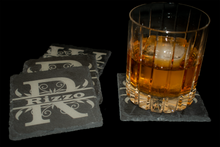 Load image into Gallery viewer, Engraved Slate Coaster Set
